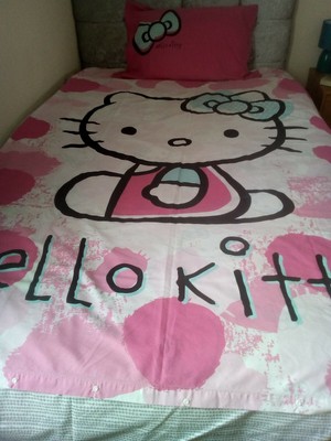 Hello Kitty Single Duvet Cover With Pillow Case Set Child S Retro