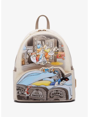 Loungefly Disney Snow White and the Seven Dwarfs Sleeping Scene Mini Backpack