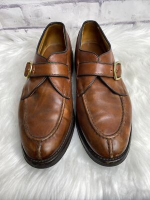 Allen Edmonds Cornell Mens Brown Leather Monk Strap Loafer 