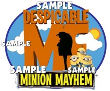 Universal Studios Despicable Me Minion Mayhem Scrapbook Paper Die Cut Piece