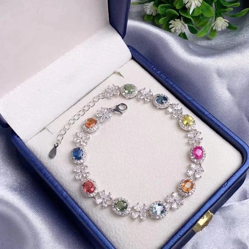 Classy 35.07CT Multi Shape & Color Gemstone Luxury Engagement Bracelet for Women - Picture 2 of 9