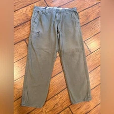 Weatherproof Vintage Pants mens 38x30 tan green Relaxed Straight stretch work