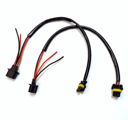 HID Kit Extension Wire 9008 H13 Two Harness Head Light Bulb Replace Socket Plug - Picture 2 of 5