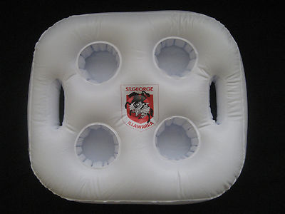 NRL ST GEORGE DRAGONS INFLATABLE SEAT CUSHION/TRAY 38x31cm Two for one ...