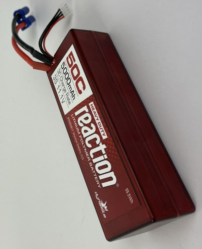 Dynamite Reaction 2.0 11.1V 5000mAh 50C 3S Hardcase LiPo RC Battery w/ EC5 Plug - Picture 6 of 6
