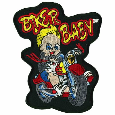Biker Baby Jungen Hoch Gewinde Zum Aufbügeln Hitze Versiegelt Rücken Aufnäher -