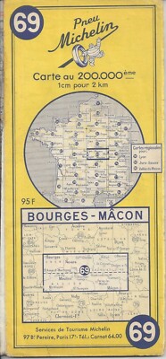 Straßenkarte Michelin Bourges - Mâcon Nr. 69