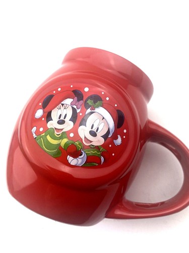 Tazza tazza Disney Topolino Minnie rossa bevande caffè tè CUCCHIAIO MANCANTE Cristo - Foto 5 di 5