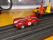VINTAGE TYCO JAGUAR D-TYPE HO MODEL MOTORING SLOT CAR RED 7 Missing Tire