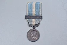 pre-WWI FRENCH COLONIAL MEDAL w/'ALGERIE' BAR - ORIGINAL RIBBON