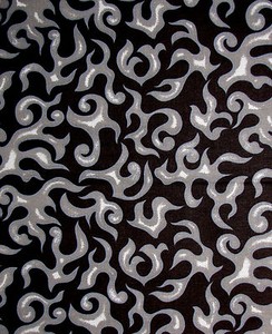 Fire Flame Purple Dark Blue Black Cotton Fabric General Craft Sew By The Yard
