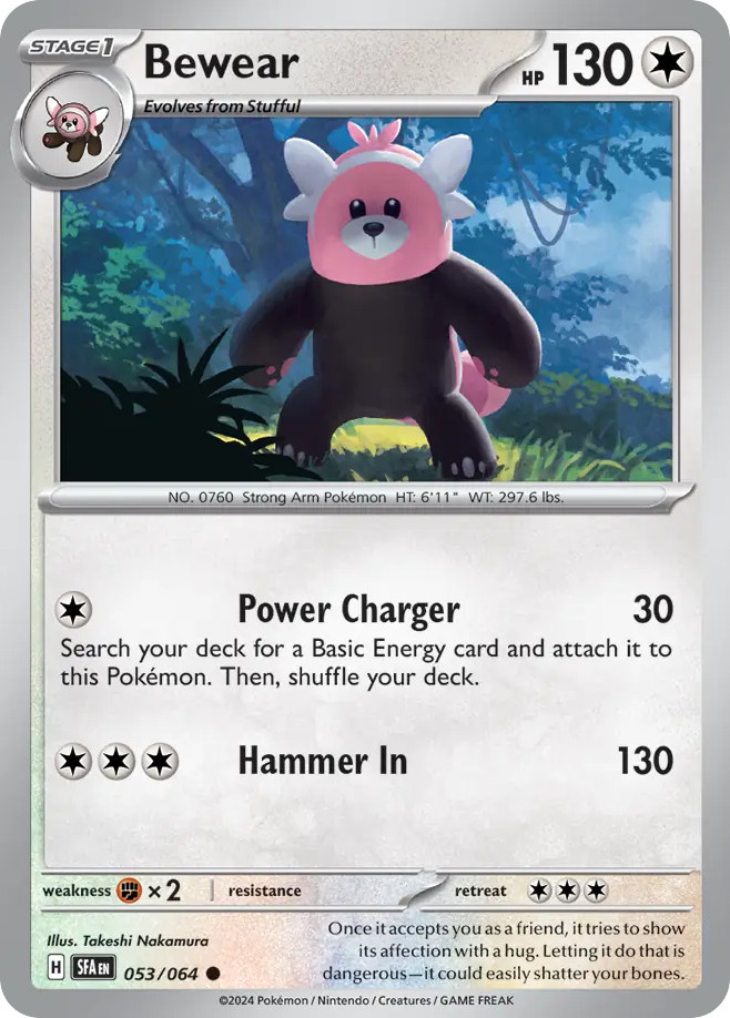 Bewear 53/64 Common | Shrouded Fable | Pokemon Card