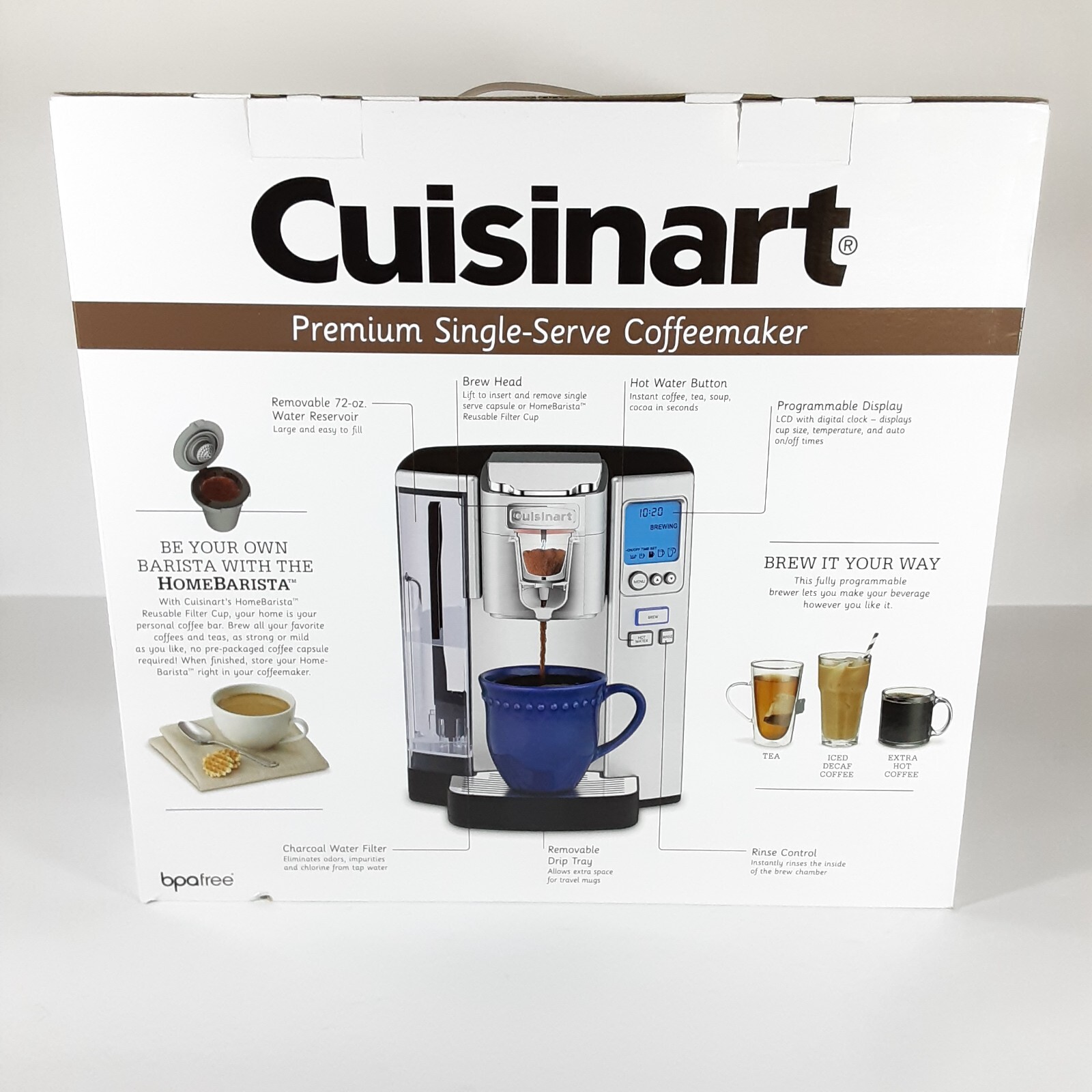 CUISINART SS10 PREMIUM SINGLE SERVE COFFEE BREWER/MAKER IN SILVER