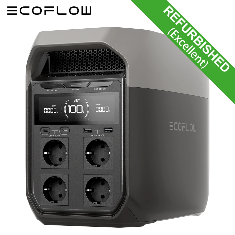 ECOFLOW Reconditionné DELTA 3 1024Wh cellules LFP Station électrique portable