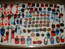 Lot 43 Beyblades  Numerous Styles of Launchers