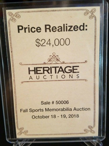 2019 HERITAGE AUCTIONS '1920 NY Yankees Team Signed Baseball' NSCC promo card - Picture 2 of 2