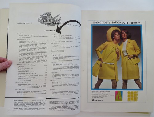 American Fabrics Summer 1968 complete issue trade magazine many fabric swatches - Picture 10 of 11