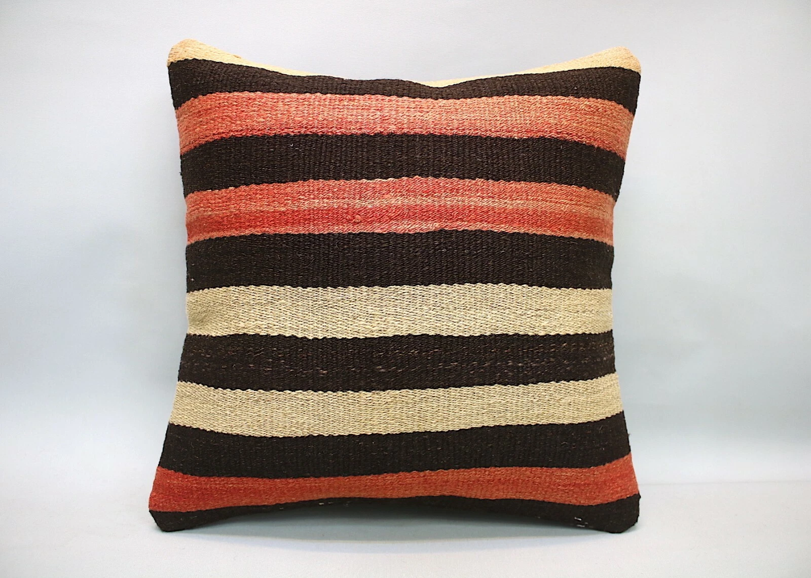 Square Kilim Pillow, 16x16 in, Sofa Pillow, Throw Pillow, Decorative Pillow