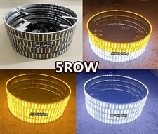 JHB 17.5'' 5ROW Pure Amber WHITE LED Turn Signal Switchback Wheel Rim Lights Kit