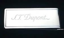 S.T. Dupont Stainless Steel Money Clip With Logo, 3081 (003081), New In Box