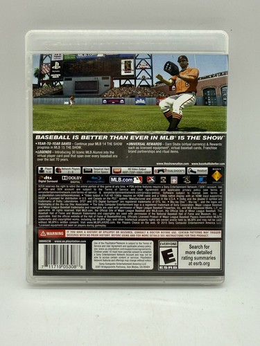 MLB 15: The Show PS3 PlayStation 3 Game And Case Tested - Picture 2 of 3