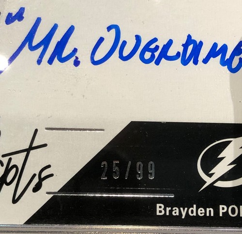 2018-19 UPPER DECK PREMIER BRAYDEN POINT, #IS-BP, AUTO, INKED SCRIPTS, SER#25/99 - Picture 3 of 3