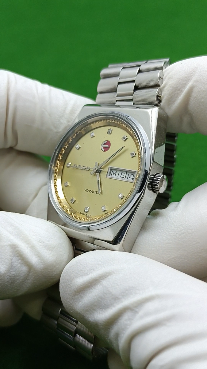 vintage RADO VOYAGER watch 25 Jewels Automatic Day / Date