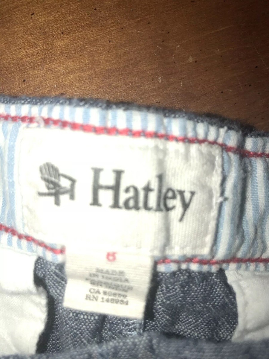 Short en chambray à volants et taille élastiquée bébé f... bleu