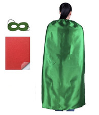 DIY Superhero Capes for Adult -Party Superhero Costumes Unisex 55" Inches Green