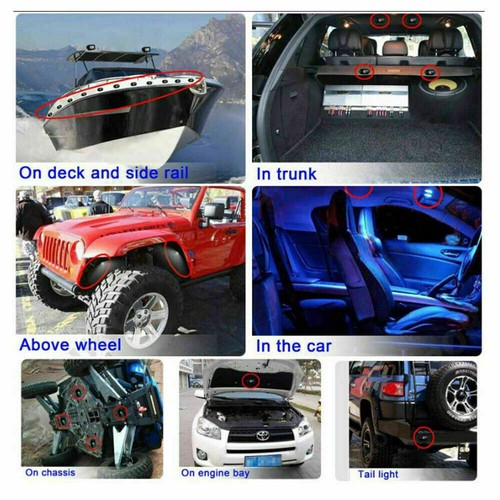 4x Waterproof LED Rock Light ATV SUV Off-Road Truck Underbody Trail Rig Red - Picture 11 of 11