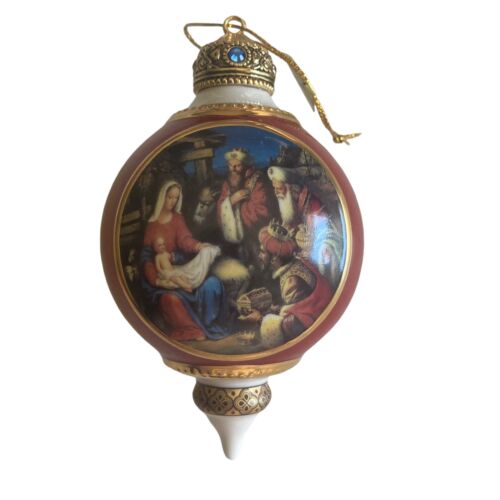VTG 1999 Heirloom Porcelain Bradford "Promise Of A Saviour" Ornament Set 3 - Picture 6 of 12