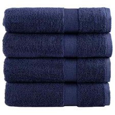 Premium Bath Towels 4pcs Navy Blue 100x150cm 600gsm 100% Cotton vidaXL