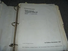 FMC Model VANGUARD 4000 SP Street Sweeper Parts Catalog Manual Book No 312636 xz