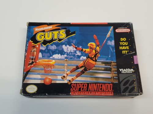Nickelodeon GUTS Original Authentic Super Nintendo SNES Box & Manual Only *** - Picture 17 of 24
