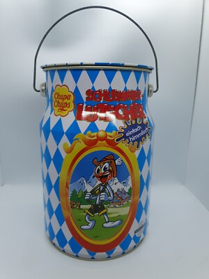 CHUPA CHUPS Blechdose Eimer Milchkanne Schlemmerlutscher Bayern Oktoberfest