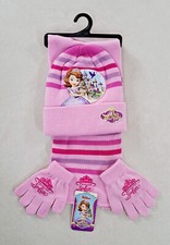 Sofia the first - Hat, Gloves and Scarf Set for Girls from 2016