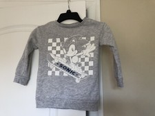 Sonic The Hedgehog Light Gray Sweat Suit Youth size Small