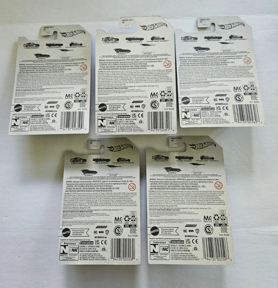 Hot Wheels - BATMAN V SUPERMAN - COMPLETE SET OF 5  - Image 2 of 4