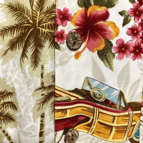 Point Zero Hawaiian Shirt Men's Size L Woody Surfing Beach Wagon Aloha - Picture 4 of 11