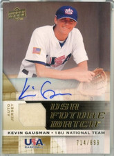 2009 UD Stars Kevin Gausman USA National Team Future Watch  Jersey Auto /899