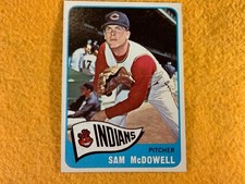 E8-32 BASEBALL CARD - SAM McDOWELL - CLEVELAND INDIANS - 1965 TOPPS CARD #76