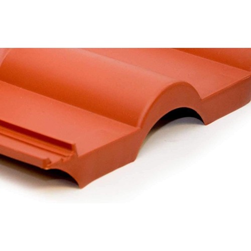 Dachpfanne PVC Abdeckung Kunststoff Dachziegel Frankfurter Rot + Gummimanschette - Bild 3 von 3