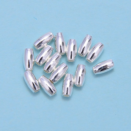 925 Sterling Silver Rice Shape Beads Size 3x6mm 20 Pieces Per Bag - Picture 2 of 3