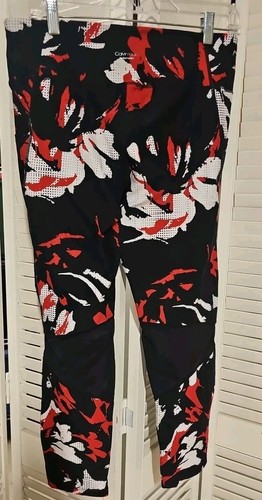 Calvin Klein Performance Stretch Women's Red White Black Leggings Size XL - 第 6/6 張圖片