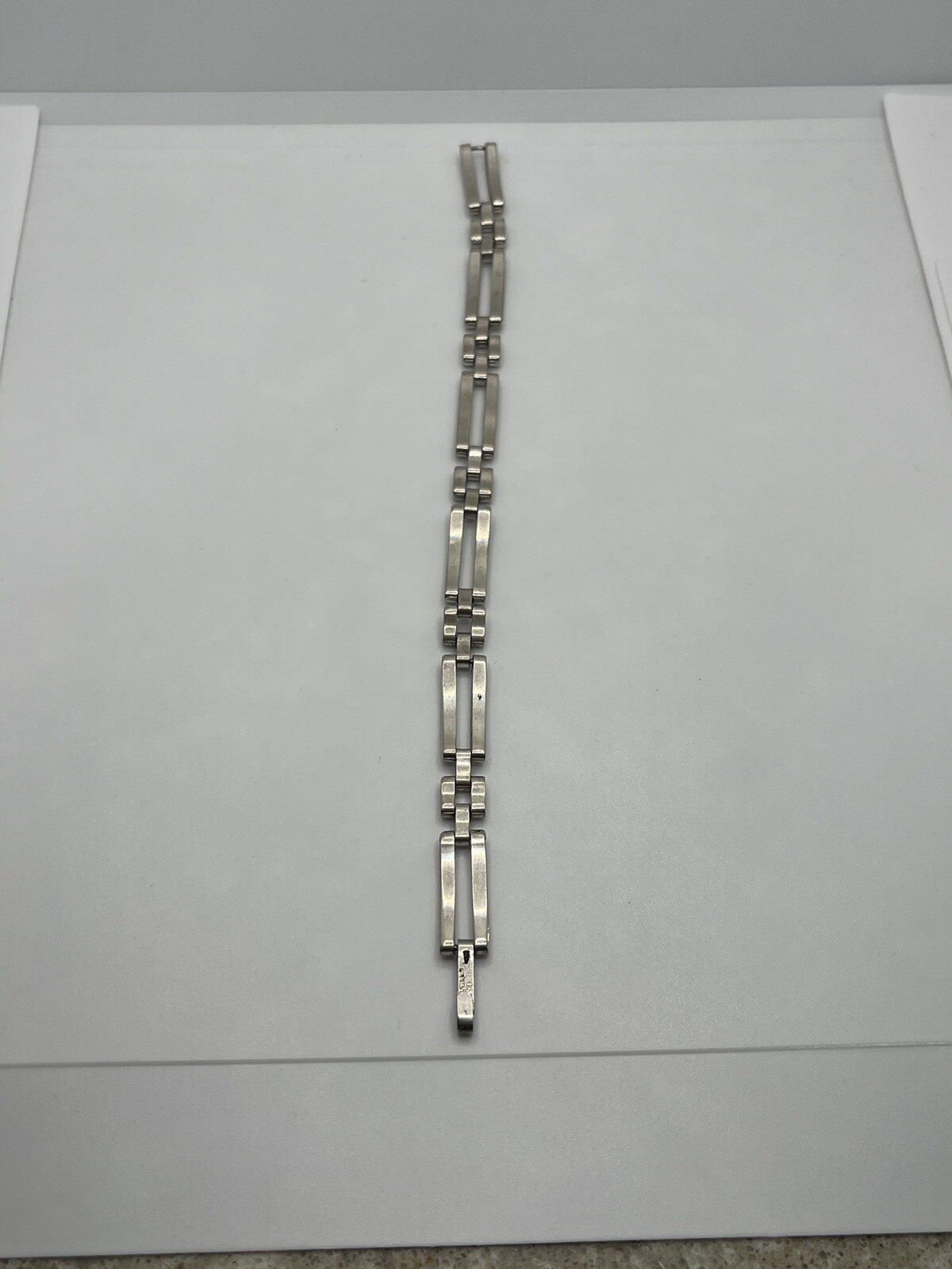 Wells sterling silver rectangle link bracelet vin… - image 8