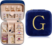 Plush Velvet Travel Jewelry Case Jewelry Box - Small Jewelry Case Organizer Hold