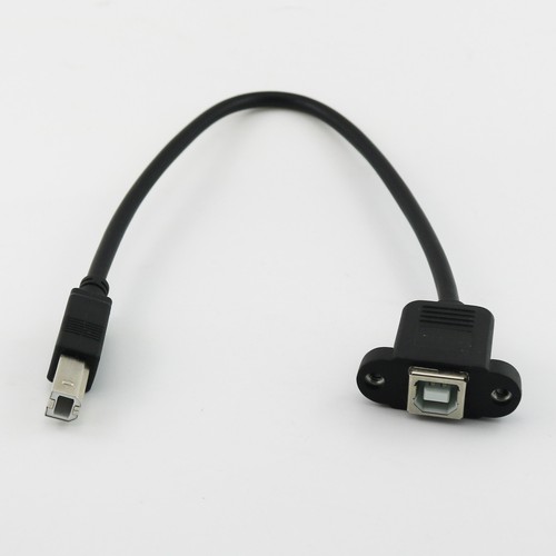 1x USB 2.0 B Female Socket Panel Mount To B Male Printer 30cm Extension Cable - Picture 1 of 7