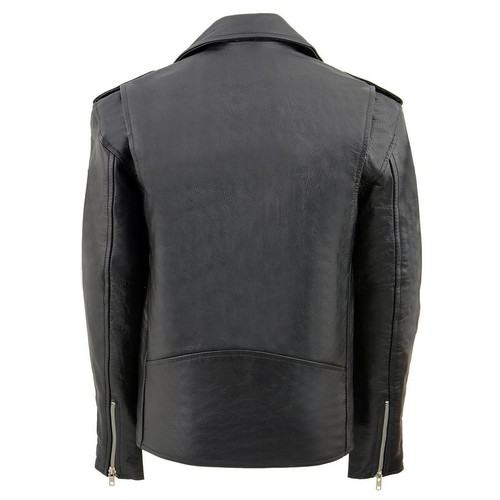Milwaukee Leather 1950 Black UNISEX Youth Size Traditional Police Style Jacket - 第 4/6 張圖片