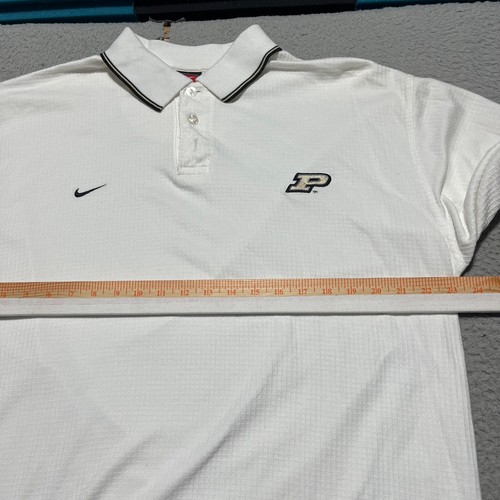Purdue University Boilermakers Shirt Mens Large White Nike Performance Dri Fit - Picture 4 of 9