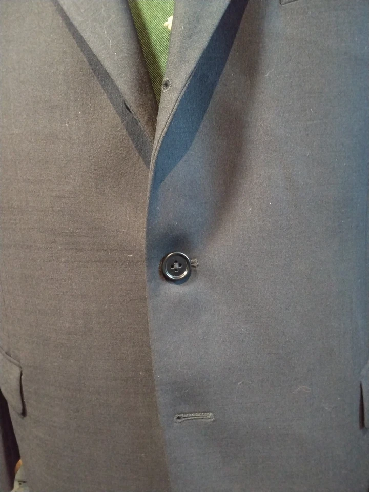 BROOKS BROTHERS Mens Navy 3 Roll 2 Button Sport Coat Size 45r (Fits Like A 46r) - Image 2 of 4